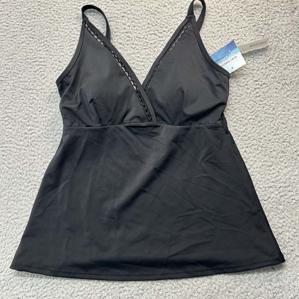 Ruby Ribbon Swim Tank Tankini Womens Size 10 Beach Swimwear NWOT